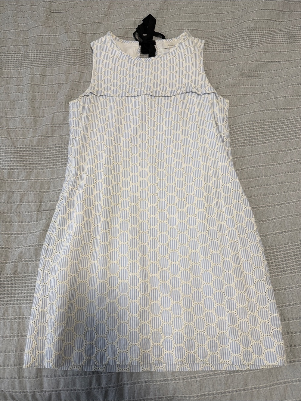 J. Crew White Sleeveless Lace Mini Dress